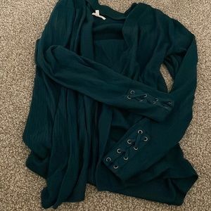 Green cardigan